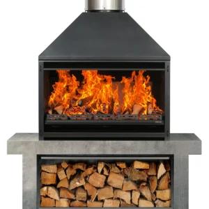 METRO OUTDOOR 1200 Braai - Freestanding Fire & Flue (3 items)
