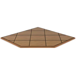 Metro Pine 1150 corner ash floor protector Terracotta