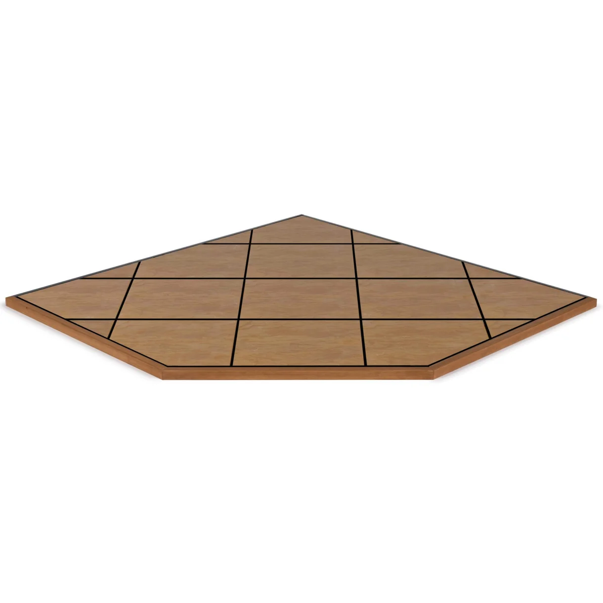 Metro Pine 1150 corner ash floor protector Terracotta