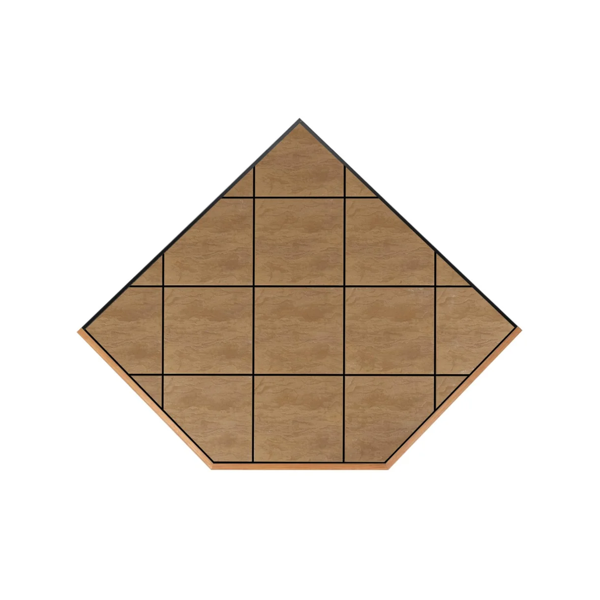 Metro Pine 1150 corner ash floor protector Terracotta - Image 2