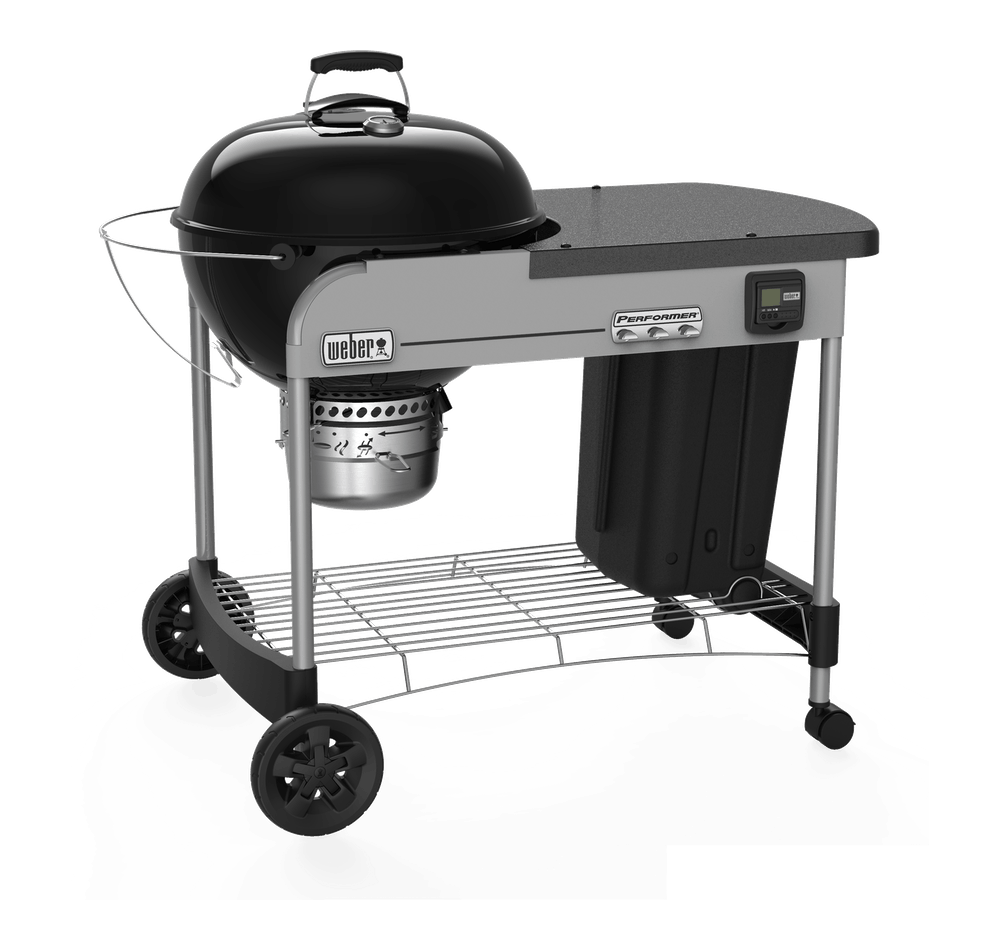 57cm Performer Premium Kettle Black with GBS SS Grill