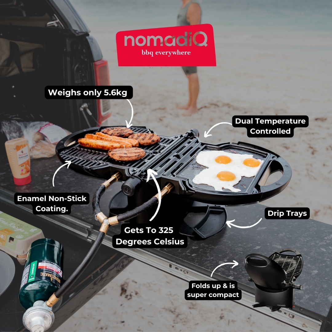 NomadiQ Portable Gas BBQ - Black - Image 4