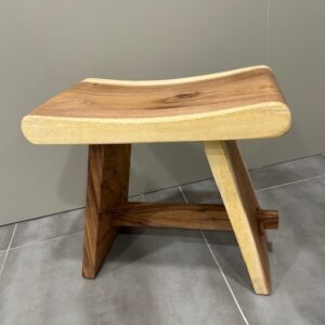 Rectangle Curved Wooden Stool