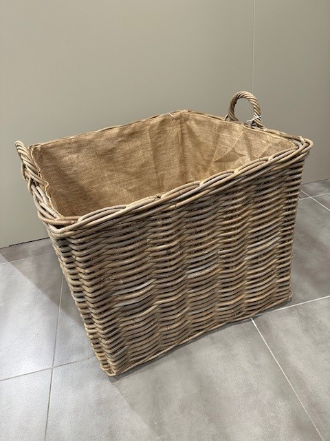 Log Basket Chunky Square Large Lined